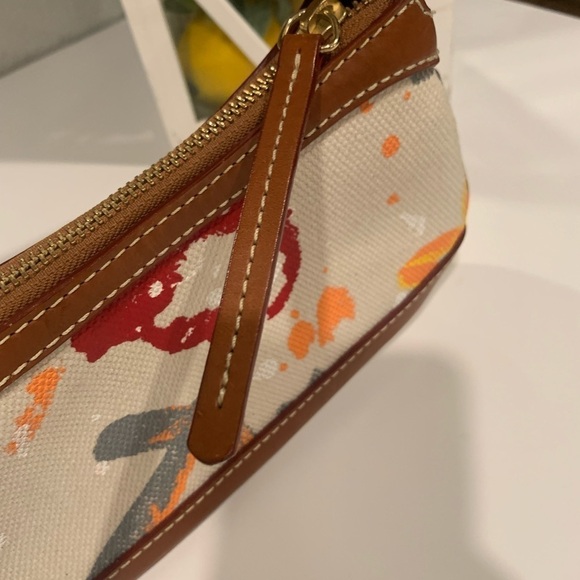 Dooney & Burke Splatter Canvas and Leather Hand Bag - Picture 5 of 12